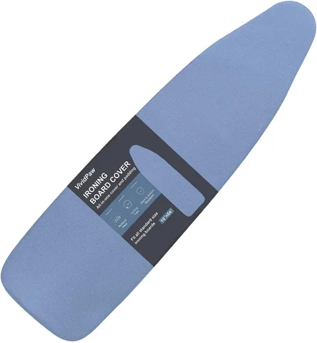 Vista 16 de VividPaw Funda y almohadilla para tabla de planchar, tamaño estándar 15"x54", acolchado grueso, borde elástico, revestimiento de silicona