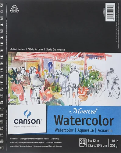 Vista 13 de Canson Artist Series - Papel de acuarela, bloc con espiral de alambre, 5.5 x 8.5 pulgadas, 20 hojas (140lb/300g) - Papel de artista para adultos