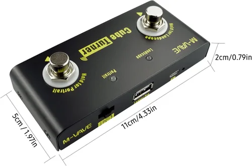 Vista 6 de Cubo Turner Page Turner Pedal Recargable Music Sheet Turner Soporta Conexión Looper