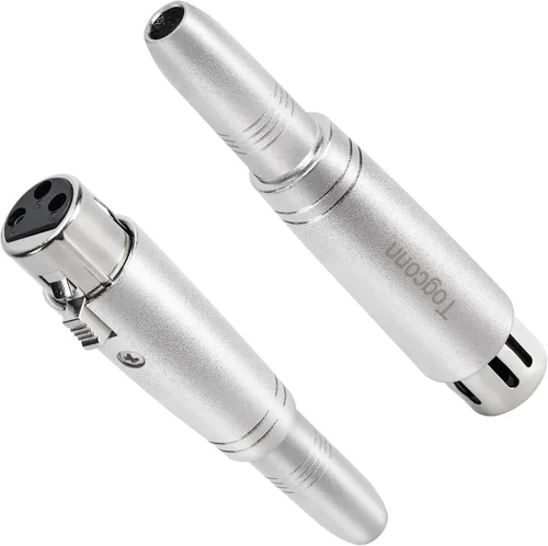 Vista 20 de Adaptador TRS de 1/4" a XLR 2 paquete - Adaptadores XLR macho y hembra de 6.35mm 1/4" 0.25 in TRS hembra a (XLR macho y XLR hembra)