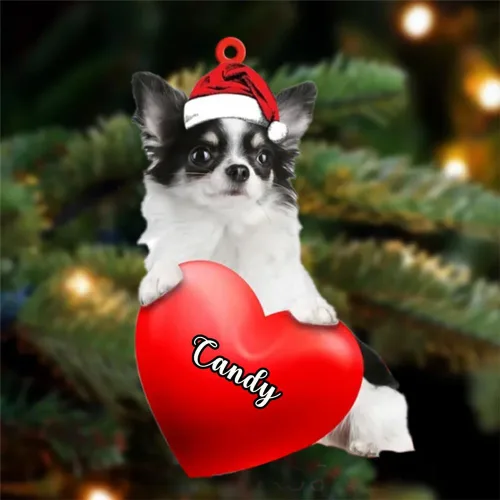 Vista 9 de Adornos de Navidad personalizados para perros, nombre personalizado, adorno de Malamute de Alaska, adornos acrílicos, regalos de Navidad, amantes