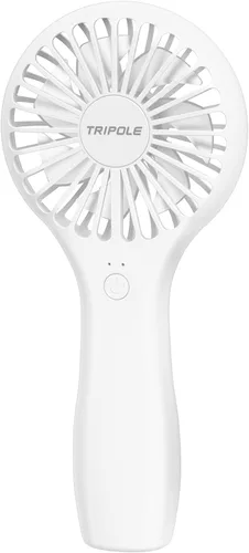 Vista 15 de TriPole Paquete de 2 mini ventiladores portátiles de mano, color rosa, 3 velocidades, potente ventilador de mano con batería personal para viajes