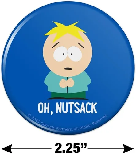 Vista 3 de South Park Butters Oh Nutsack - Imán de botón para nevera