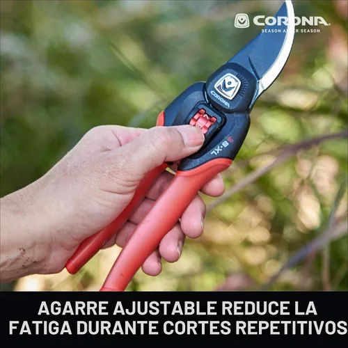 Vista 5 de Corona Clipper BP 4214D Flex Dial Bypass Podadora con agarre de gel cómodo, 3/4 pulgadas, rojo/negro