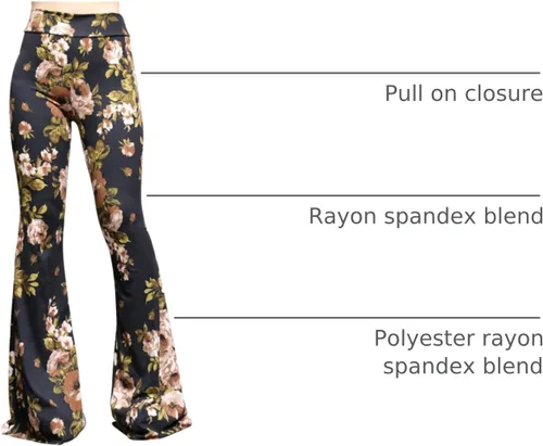 Vista 21 de ShopMyTrend - Pantalones de yoga largos con piernas anchas y acampanadas estilo palazzo, con cintura alta, para mujer