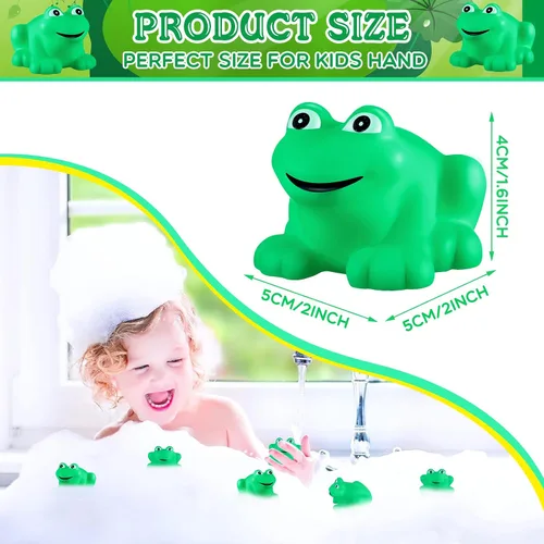 Vista 2 de Zubebe Juguete de baño de goma chirriante y flotante, juguete de baño para baby shower, natación, tina, decoración de fiesta de cumpleaños