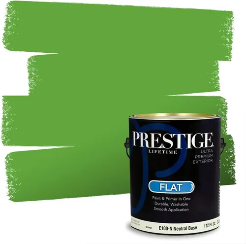 Vista 116 de PRESTIGE Pintura exterior e imprimación en uno, aloe, plano, 1 galón
