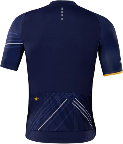 Vista 7 de Santic Camiseta de ciclismo para hombre, manga corta, camisas de ciclismo de montaña, chaqueta de bicicleta con bolsillos