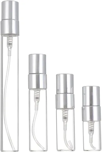 Vista 2 de Mini atomizador recargable transparente de 0.2 fl oz, botella de perfume de viaje, botella vacía hidratante para fiesta, herramienta de maquillaje