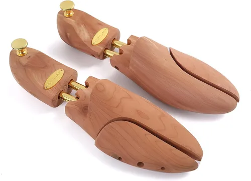 Vista 5 de CONSDAN Cedar Shoe Trees For Men Women USA Grown Cedar Wood, Adjustable Wood Shoe Tree, Crease Protector, 2 Pairs