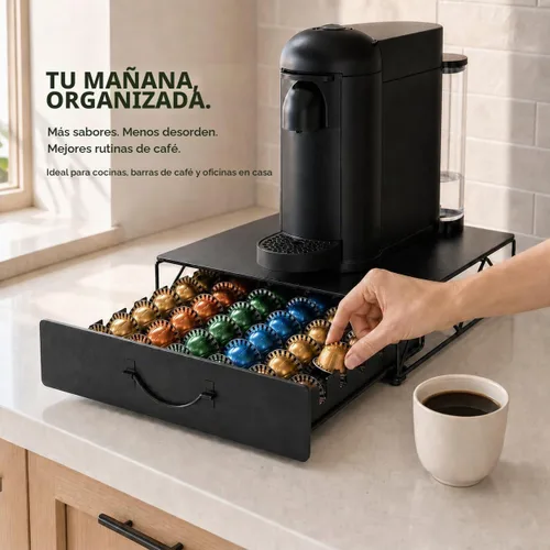 Vista 4 de HFHOME Cajón de cápsulas de café, compatible con cápsulas Nespresso Vertuo