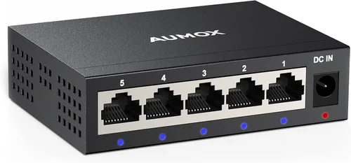 Vista 9 de All 8 puertos Gigabit PoE Switch 120W Ethernet no administrado Switch