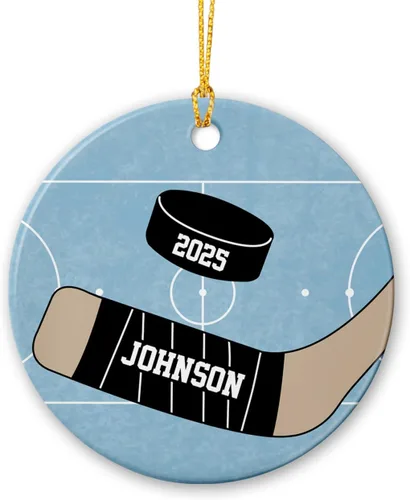 Vista 6 de Adornos personalizados de cerámica de fútbol americano, recuerdo de adorno de Navidad de jugador de fútbol americano, regalo para atletas