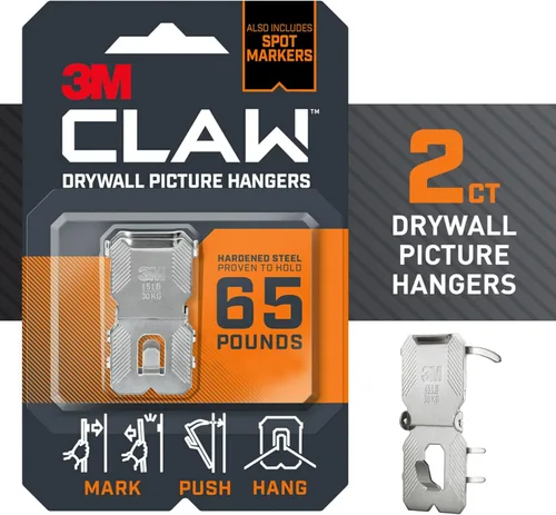 Vista 10 de 3M Claw Percha para cuadros de yeso, plateado
