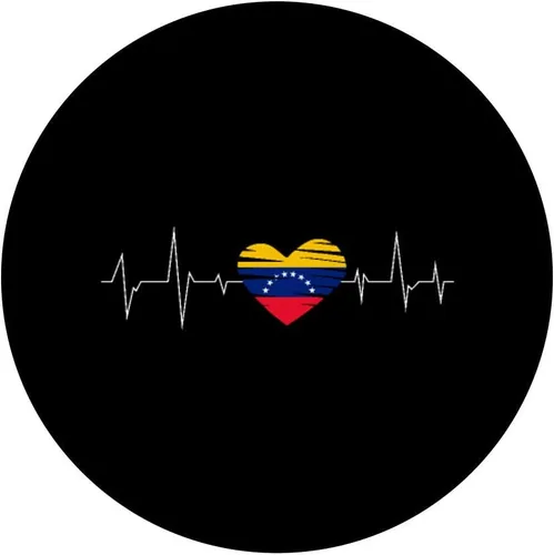 Vista 3 de I'm American My Heart Beats for Venezuela Pop Socket Bandera - PopSockets Grip and Stand for Phones and Tablets