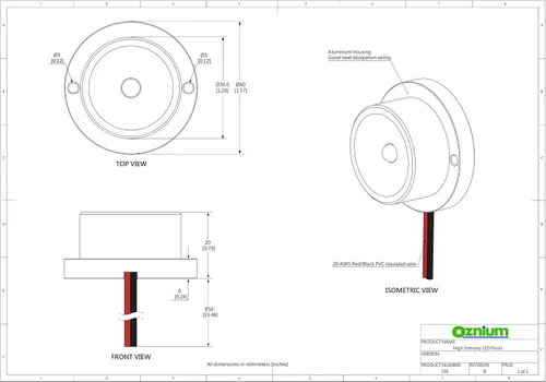 Vista 3 de Foco LED de Alta Intensidad (Carcasa Plateada, LED Blanco Neutro)