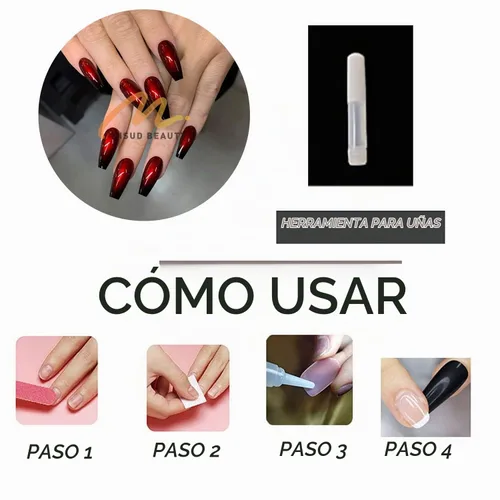 Vista 5 de MISUD - Uñas postizas largas con forma de ataúd, con diseño gótico de vampiro en negro y rojo, acrílico, 24 piezas 07002Rojo y Negro