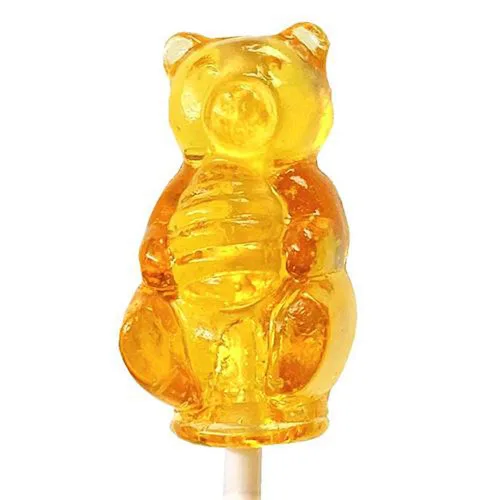Vista 4 de Lollipop - Paletas de osos duros con sabor a miel, envueltas individualmente, decoración de lechones para duchas, paquete de 12