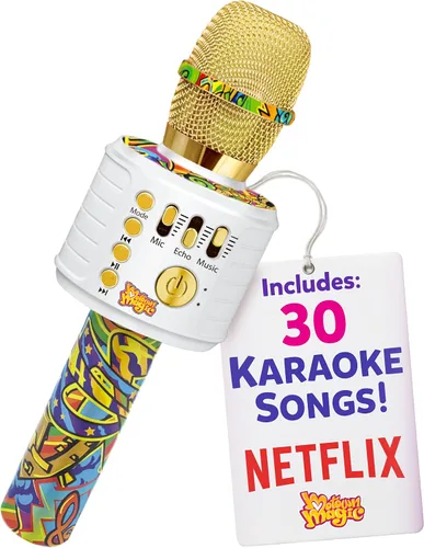 Vista 7 de Move2Play Motown Magic, Micrófono de karaoke Bluetooth Incluye 30 canciones famosas Micrófono de karaoke para niños Regalo de cumpleaños