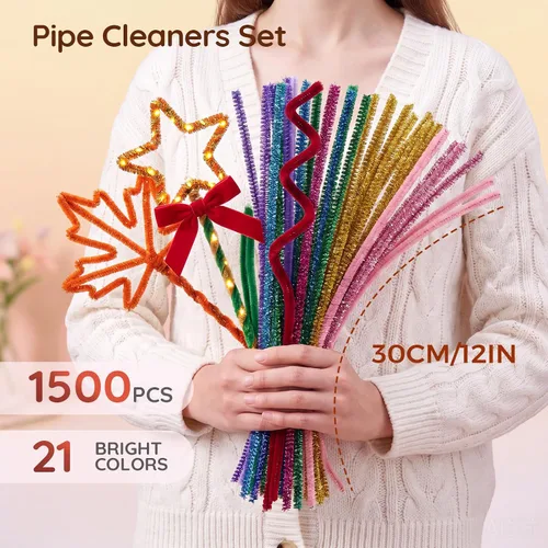 Vista 8 de Zrpot Kit de 1500 piezas de limpiapipas de Halloween a granel Multicolor 2