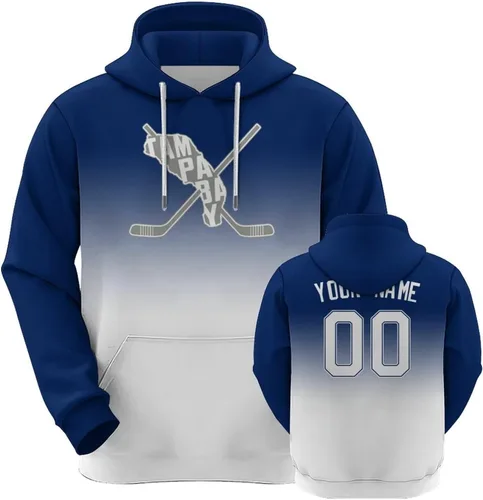 Vista 26 de Custom Hockey City Map Gradient Hoodies-Personalized Name Number Hooded Sweatshirts Hockey Fans Gifts for Men,Women,Youth