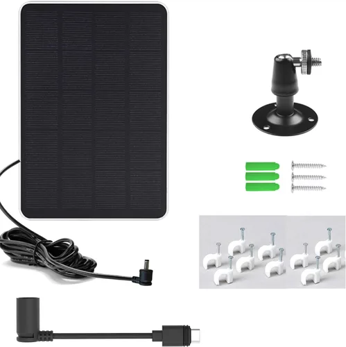 Vista 7 de Panel solar compatible con anillo, 6 W para Stick Up Cam, Stick Up Cam Pro, Spotlight Cam Plus, Spotlight Cam Pro - Negro