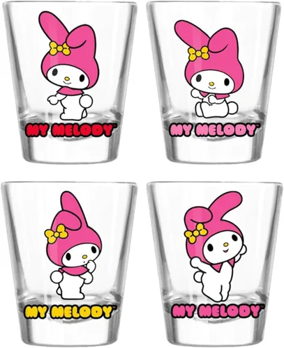 Vista 24 de Silver Buffalo Disney Una película Goofy - Juego de 4 mini vasos con personajes de Goofy, Max Goof, Roxanne y Bobby Zimuruski, 1.5 onzas