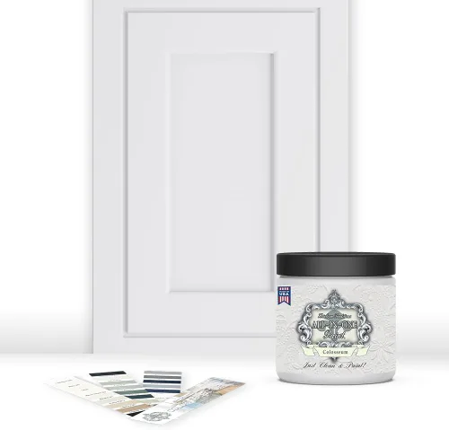 Vista 76 de Pintura TODO EN UNO, Abbey (gris cálido), Muestra de 8oz - Pintura duradera para gabinetes y muebles. Imprimación y capa superior incorporadas,