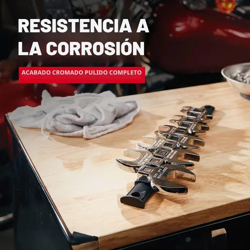 Vista 5 de CRAFTSMAN Juego de llaves Crowfoot, extremo abierto, SAE, 10 piezas (CMMT12052LZ)