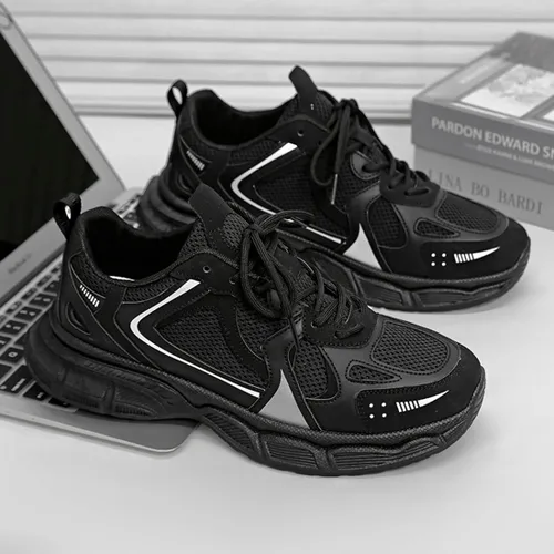 Vista 4 de EFSGD Zapatos deportivos para correr para hombre, transpirables, para caminar, tenis cruzados, con amortiguación de aire, ligeros, a la moda