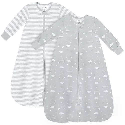 Vista 56 de Mama Cheetah Saco de dormir para bebé de 0.5 TOG, Manta portátil de algodón orgánico para bebé con cremallera bidireccional, Saco de dormir