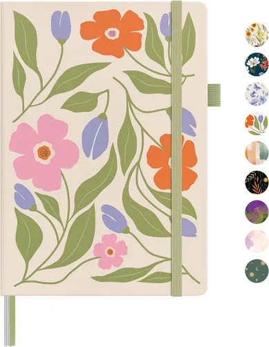 Vista 109 de ⩓ Per Se Cuaderno de Diario con Líneas (3 Paquetes), 160 Páginas Papel Grueso 100GSM, A5 Tapa Dura Cuadernos con Rayas Universitarias para Escribir
