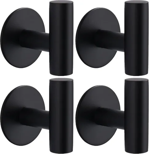 Vista 10 de Bntuk Ganchos adhesivos resistentes para pared, de acero inoxidable, impermeables, para colgar en la pared, ganchos para colgar toallas de baño
