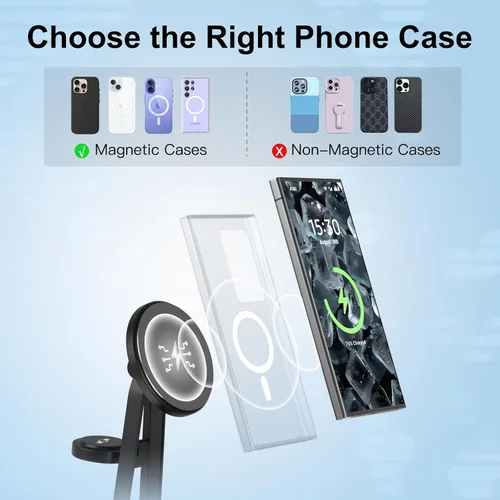 Vista 3 de Cargador inalámbrico Samsung Estación de carga 3 en 1 para Samsung Galaxy S25/S24/S23/S22 y Apple Watch 7/6/5/AirPods Cargador MagSafe
