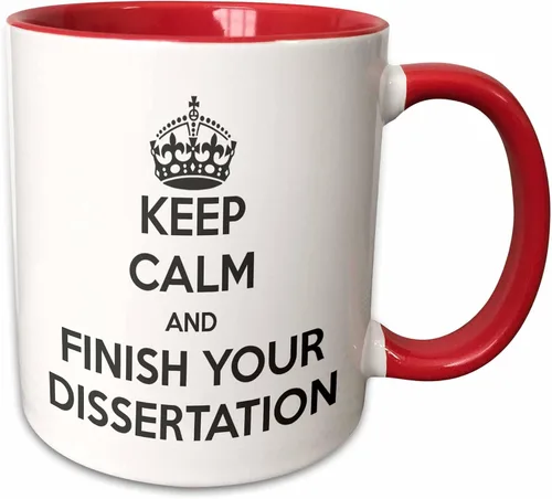 Vista 13 de 3dRose Mantén la calma y termina tu disertación. Blanco y gris. - Tazas (mug_193304_9)