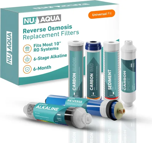 Vista 16 de NU Aqua Sistema de Filtro de Agua Potable de Ósmosis Inversa Set de Reemplazo - Kit de 4 Etapas de 1 Año para Debajo del Fregadero - Incluye Filtros