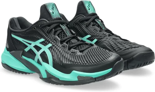 Vista 2 de ASICS Resolution 8 Zapatillas de Tenis para Canchas Rápidas para Hombre Blanco Azul Negro/Verde Aurora