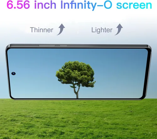 Vista 8 de Smartphone desbloqueado con pantalla HD de 6.56 pulgadas, 2 GB de RAM 32 GB ROM (ampliable hasta 128 GB), teléfono Android Dual SIM, cámara de 2