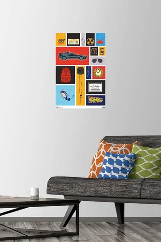 Vista 2 de Back to the Future - Grid Wall Poster with Push Pins