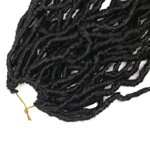 Vista 2 de Extensiones de cabello de ganchillo de 12 pulgadas de pelo sintético de ganchillo 1B, extensiones de cabello de ganchillo suaves