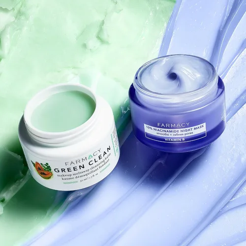 Vista 5 de Farmacy Máscara facial de niacinamida para la noche, máscara facial de refinación de poros con 10% de niacinamida, repone la barrera de humedad