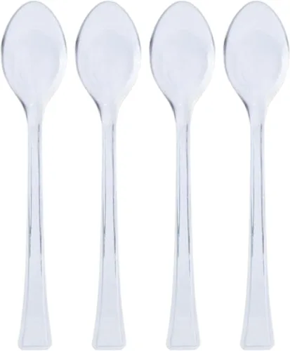 Vista 4 de Lillian Tablesettings Mini tenedor Transparente Paquete de 48 vajillas de plástico, 11 x 10 x 1 pulgadas