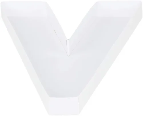 Vista 34 de WENPACK 8" Pequeñas Bandejas de Cartón Rellenables en Forma de Letra de Papel Maché Figuras Recortadas Contenedor de Comida para Dulces (S)