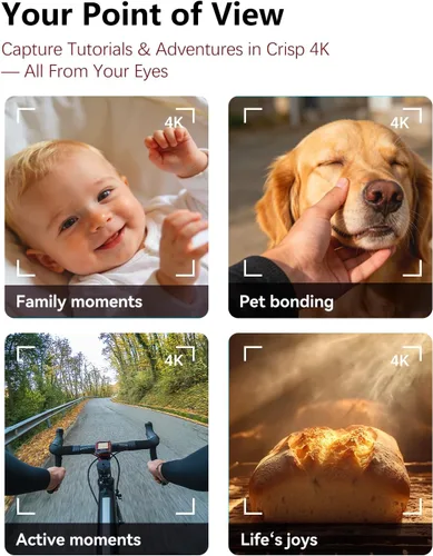 Vista 3 de Gafas inteligentes AI con cámara de 8 MP, video 4K y traducción de 139