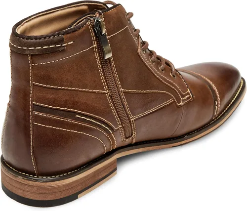 Vista 7 de Steve Madden Jefries - Botines para hombre Botas casuales Marrón (Dark Tan)