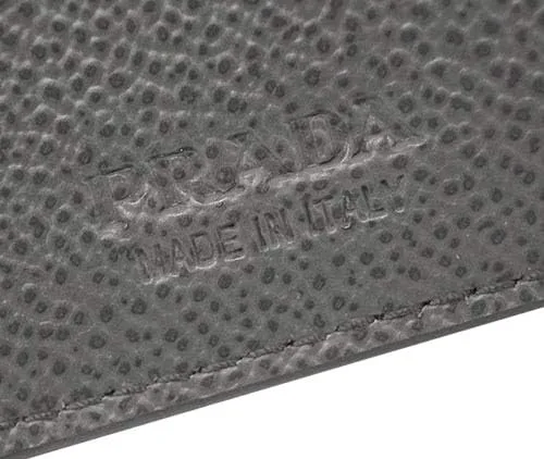 Vista 4 de Prada Orizzontale - Cartera de piel con logotipo de triángulo icónico Mercurio de micrograno gris 2MO513, Gris, Orizzontale