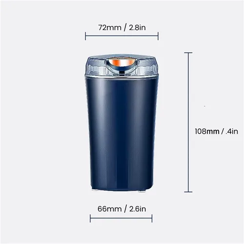 Vista 3 de Molinillo de café de 200 W, molinillo de café eléctrico, molinillo de especias eléctrico, molinillo de grano de café con un solo toque para hierbas