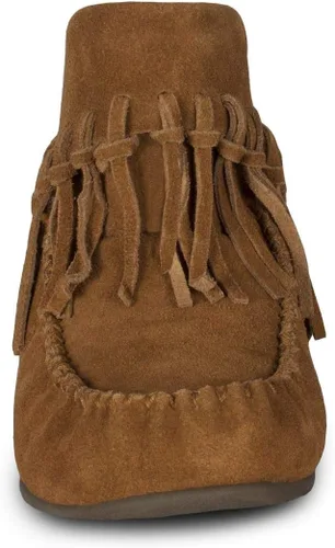 Vista 4 de Botas de mocasín con flecos para mujer