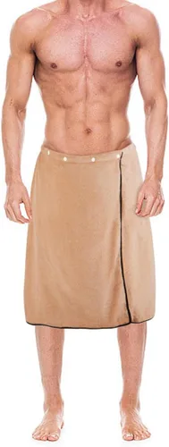 Vista 8 de kilofly 1 toalla de baño ajustable para hombre con cierre a presión, 26 x 54 pulgadas