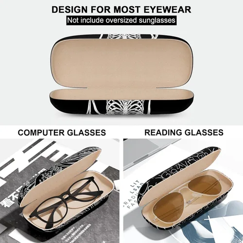 Vista 3 de Estuche para lentes, funda protectora rígida para gafas, unisex, para mujeres y hombres